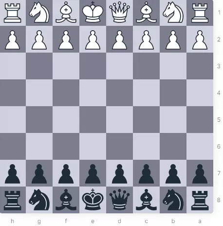 Chess board setup